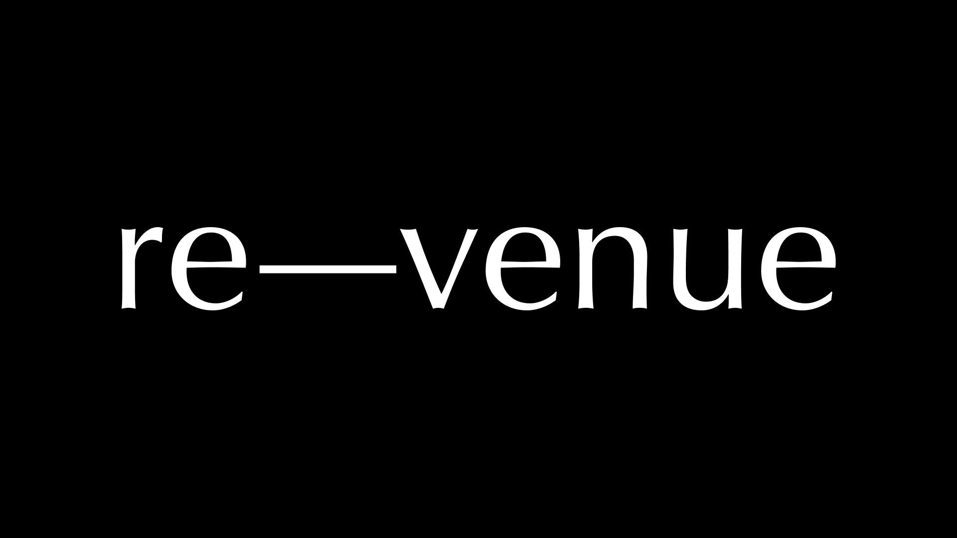 Re-venue Logo - on Black